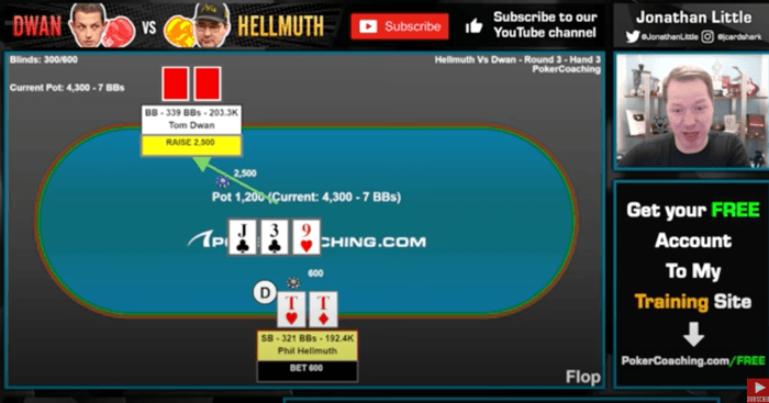 Phil Hellmuth, PokerGO High Stakes Duel III Round 3에서 Tom Dwan을 Outplay ...